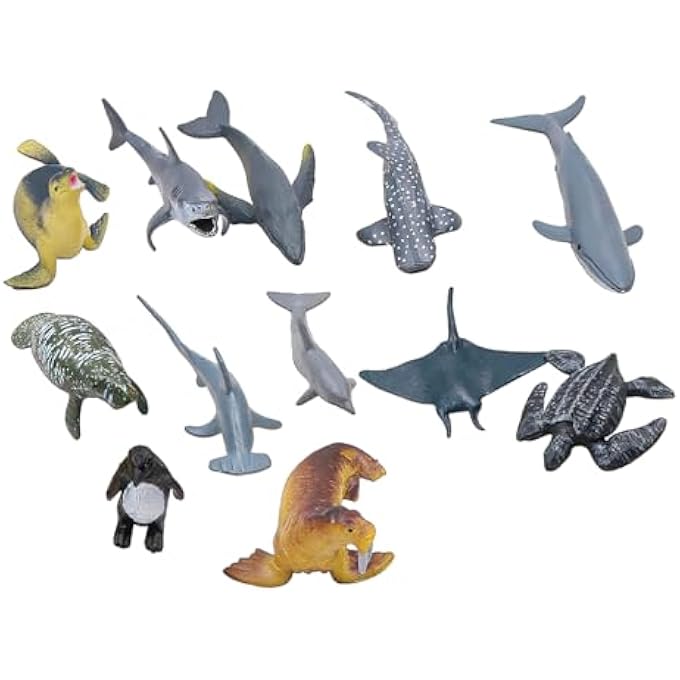 12PCS MARINE ANIMAL MODELS MINI SIMULATION ANIMAL MODELS FOR SEA LOVERS ANIMAL MODELS COLLECTION - Image 2